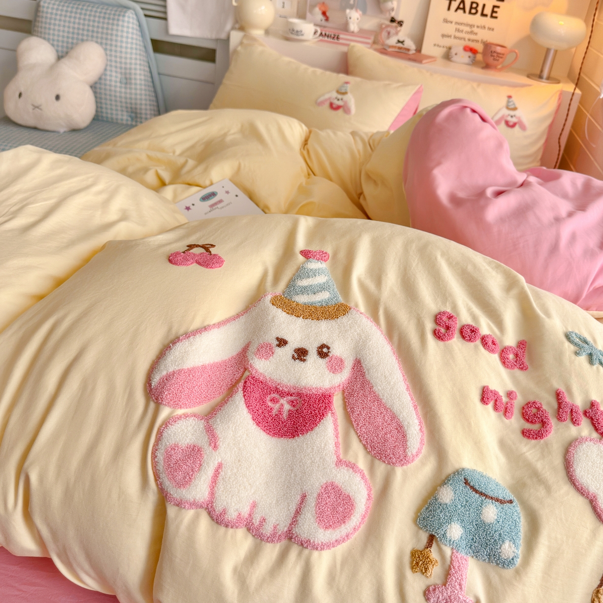 91家纺网 家纺一手货源 找家纺 （总）优卡迪家纺馆 2026新款A类亲肤水洗棉毛巾绣系列四件套下载文件包含买家秀