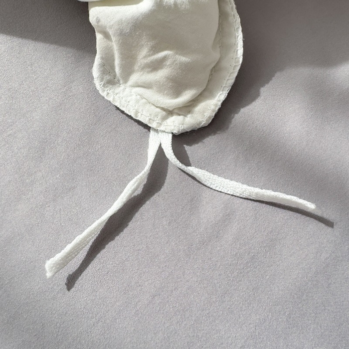 91家纺网 家纺一手货源 找家纺 一比一家纺 2026新款A类仿棉古法水洗棉法式全棉花边四件套 梦幻灰