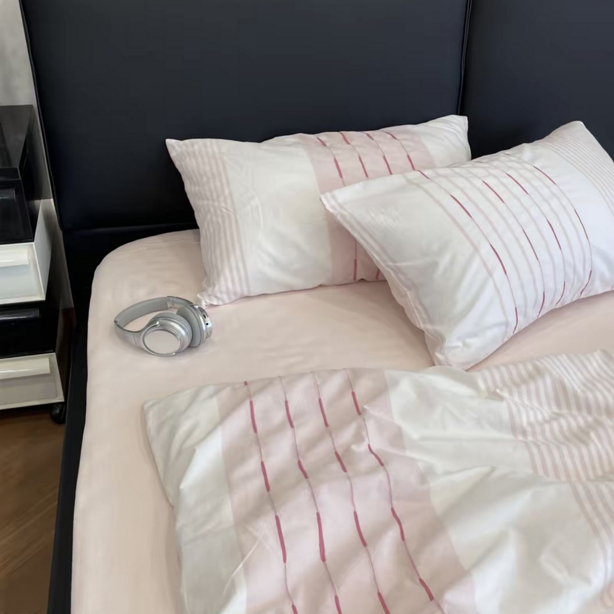 （总）仰望棉麻双层纱供应链 2026新款全棉色织提花四件套-太妃糖