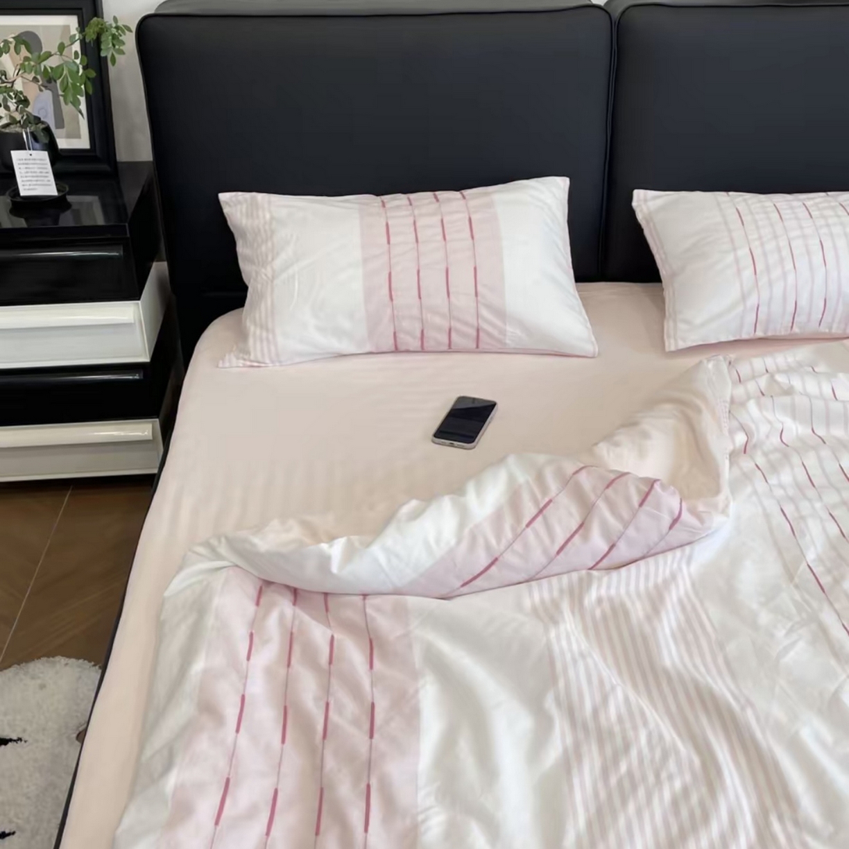 91家纺网 家纺一手货源 找家纺 （总）仰望棉麻双层纱供应链 2026新款全棉色织提花四件套-太妃糖