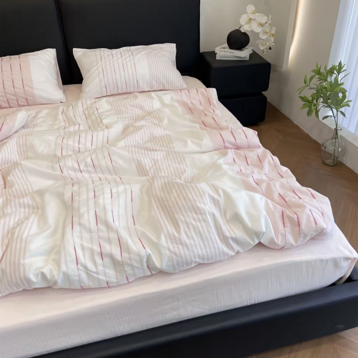 91家纺网 家纺一手货源 找家纺 （总）仰望棉麻双层纱供应链 2026新款全棉色织提花四件套-太妃糖