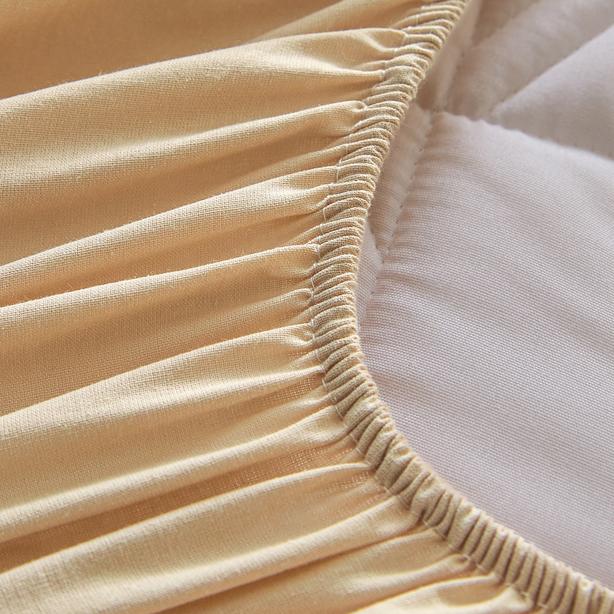 91家纺网 家纺一手货源 找家纺 芬晴家纺 2026新款全棉纯棉夹棉棉花床笠单床笠-方纹系列 方纹-浅卡