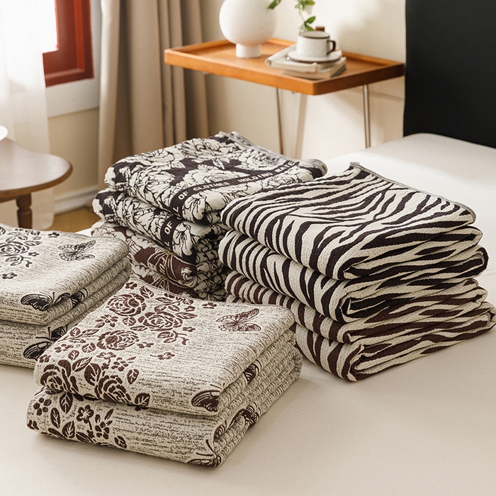 91家纺网 家纺一手货源 找家纺 （总）悦然毛巾被 2024新款全棉水洗棉三层纱毛巾被夏被