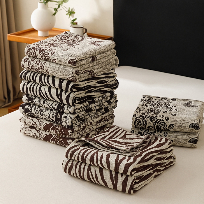 91家纺网 家纺一手货源 找家纺 （总）悦然毛巾被 2026新款美拉德色织提花全棉纯棉纱布毛巾被夏被夏凉被空调被