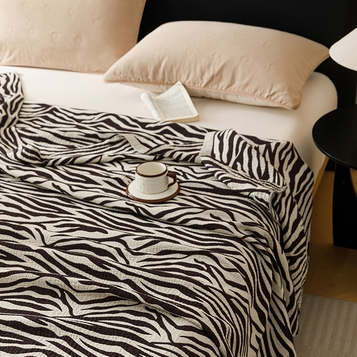 91家纺网 家纺一手货源 找家纺 悦然毛巾被 2026新款美拉德色织提花全棉纯棉纱布毛巾被夏被夏凉被空调被 简居