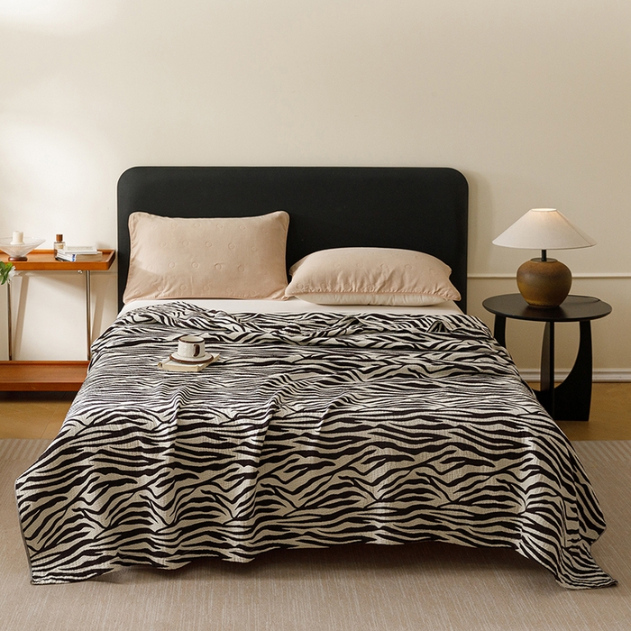 91家纺网 家纺一手货源 找家纺 悦然毛巾被 2026新款美拉德色织提花全棉纯棉纱布毛巾被夏被夏凉被空调被 简居