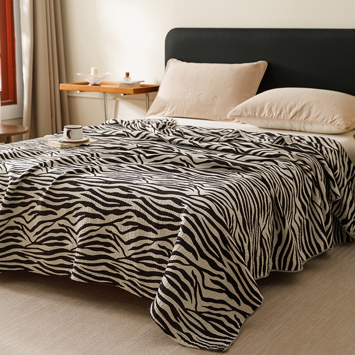 91家纺网 家纺一手货源 找家纺 悦然毛巾被 2026新款美拉德色织提花全棉纯棉纱布毛巾被夏被夏凉被空调被 简居