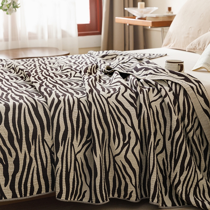 91家纺网 家纺一手货源 找家纺 悦然毛巾被 2026新款美拉德色织提花全棉纯棉纱布毛巾被夏被夏凉被空调被 简居