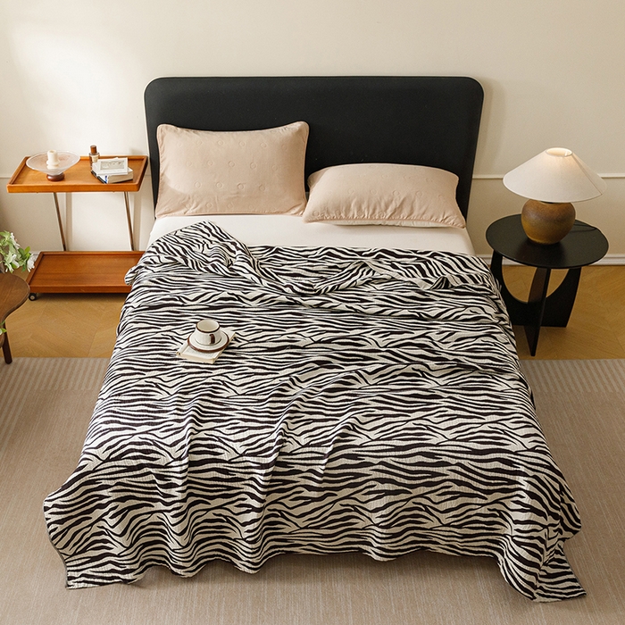 91家纺网 家纺一手货源 找家纺 悦然毛巾被 2026新款美拉德色织提花全棉纯棉纱布毛巾被夏被夏凉被空调被 简居