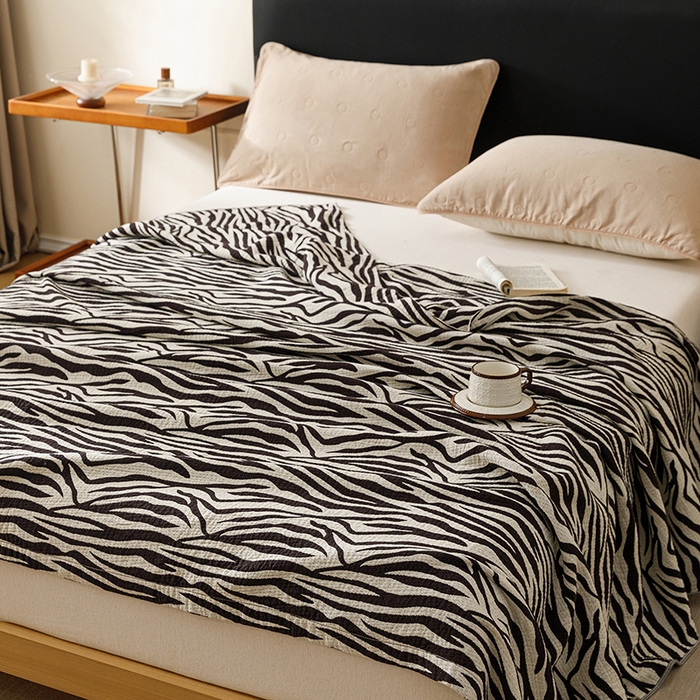 91家纺网 家纺一手货源 找家纺 悦然毛巾被 2026新款美拉德色织提花全棉纯棉纱布毛巾被夏被夏凉被空调被 简居