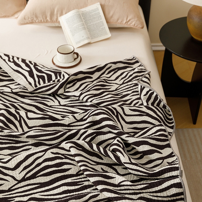 91家纺网 家纺一手货源 找家纺 悦然毛巾被 2026新款美拉德色织提花全棉纯棉纱布毛巾被夏被夏凉被空调被 简居