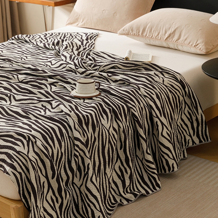 91家纺网 家纺一手货源 找家纺 悦然毛巾被 2026新款美拉德色织提花全棉纯棉纱布毛巾被夏被夏凉被空调被 简居