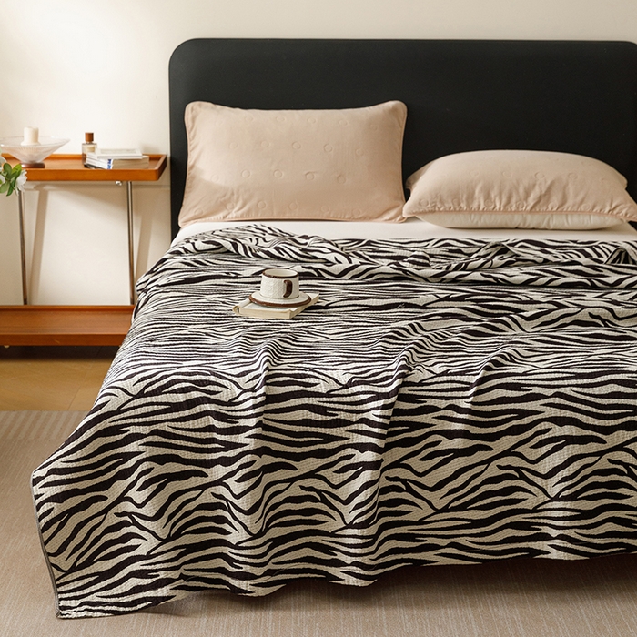 91家纺网 家纺一手货源 找家纺 悦然毛巾被 2026新款美拉德色织提花全棉纯棉纱布毛巾被夏被夏凉被空调被 简居