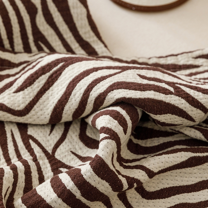 91家纺网 家纺一手货源 找家纺 悦然毛巾被 2026新款美拉德色织提花全棉纯棉纱布毛巾被夏被夏凉被空调被 简居咖