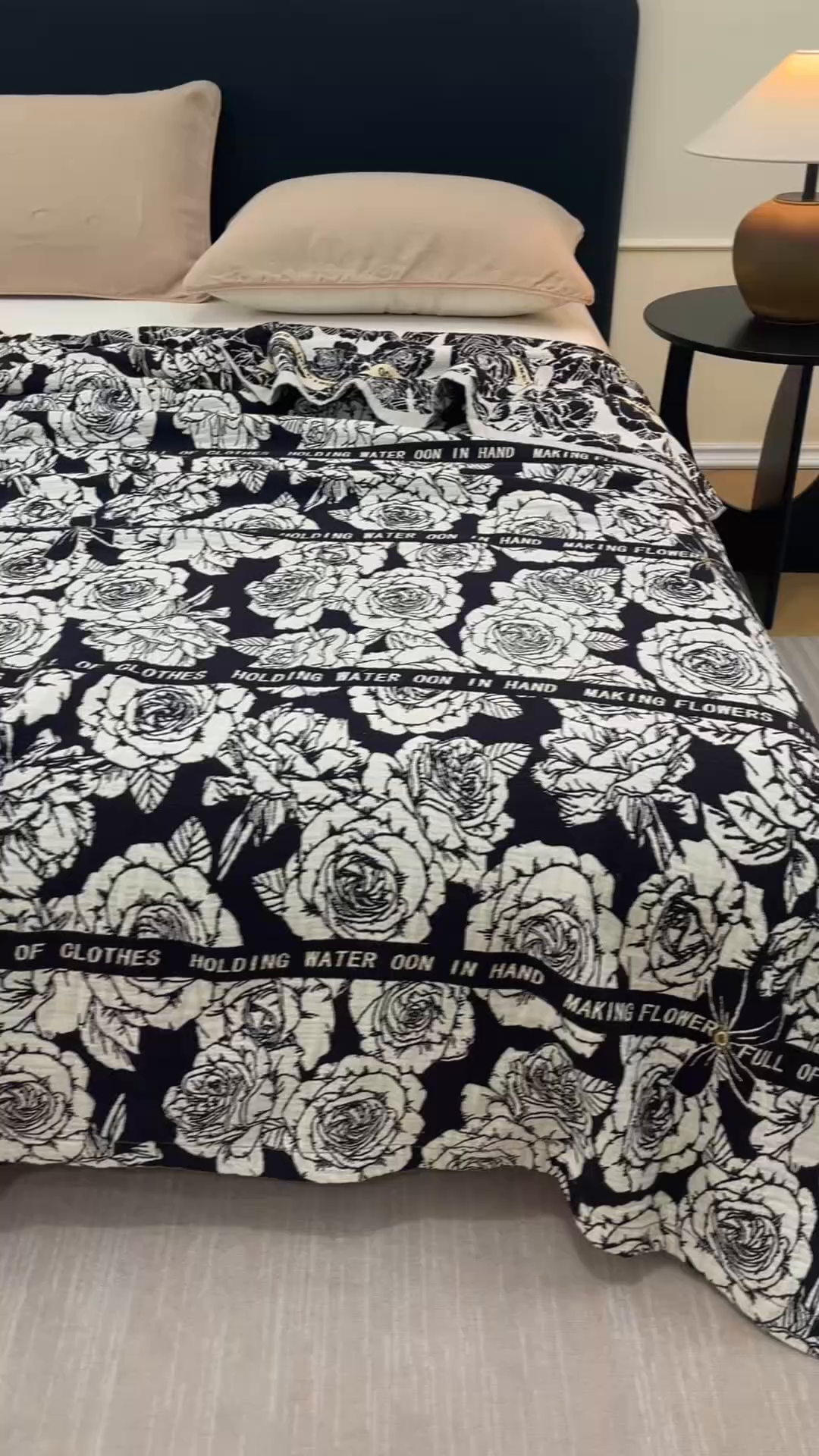 91家纺网 家纺一手货源 找家纺 悦然毛巾被 2026新款美拉德色织提花全棉纯棉纱布毛巾被夏被夏凉被空调被 夜宴玫瑰