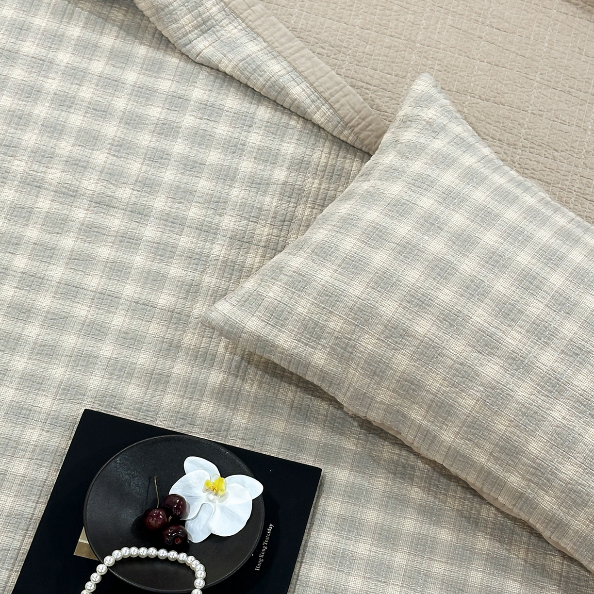 91家纺网 家纺一手货源 找家纺 床盖工厂店 2026新款双面水洗全棉填充棉花床盖三件套-欧瑞系列 欧瑞-米