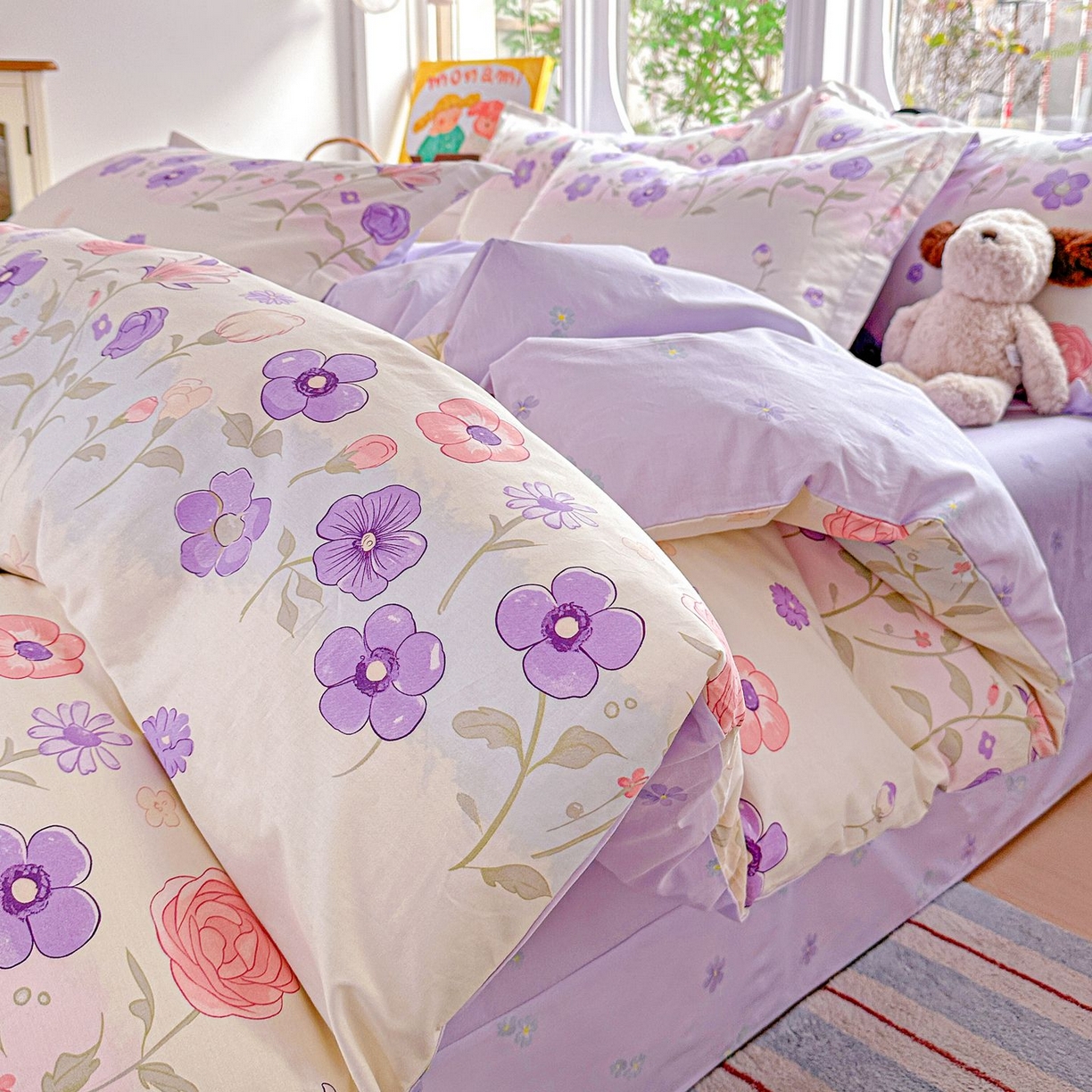 91家纺网 家纺一手货源 找家纺 （总）恩泽家纺 2026新款13372ins全棉印花四件套单品系列-四件套