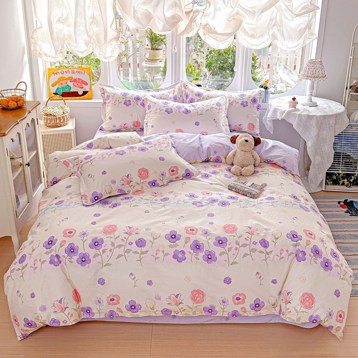 91家纺网 家纺一手货源 找家纺 （总）恩泽家纺 2026新款13372ins全棉印花四件套单品系列-四件套