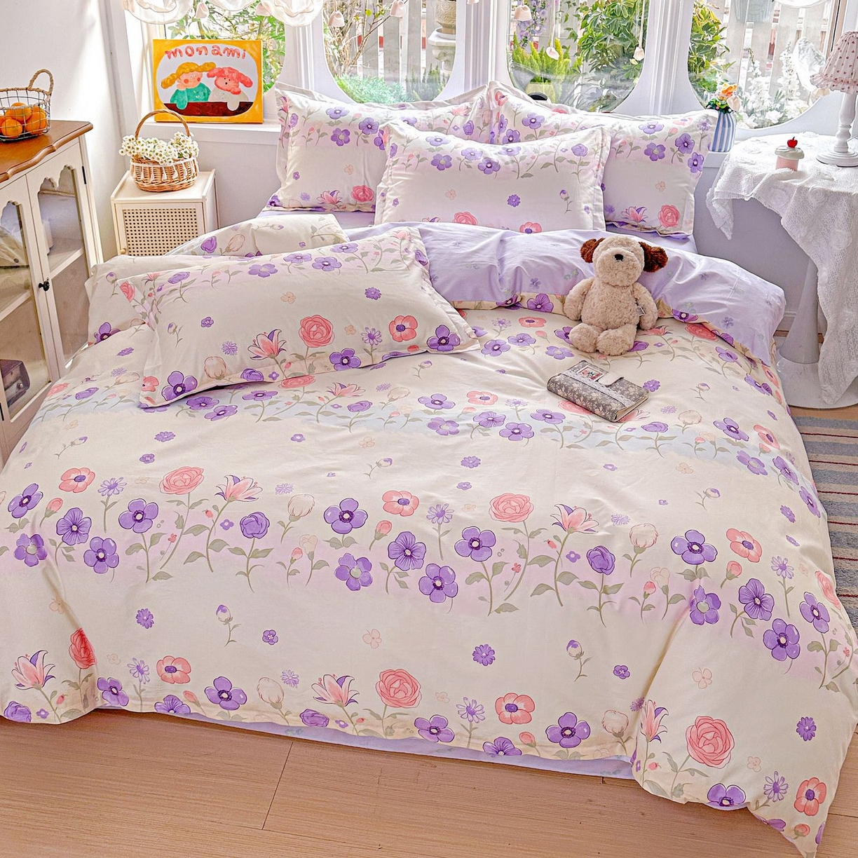 91家纺网 家纺一手货源 找家纺 （总）恩泽家纺 2026新款13372ins全棉印花四件套单品系列-四件套