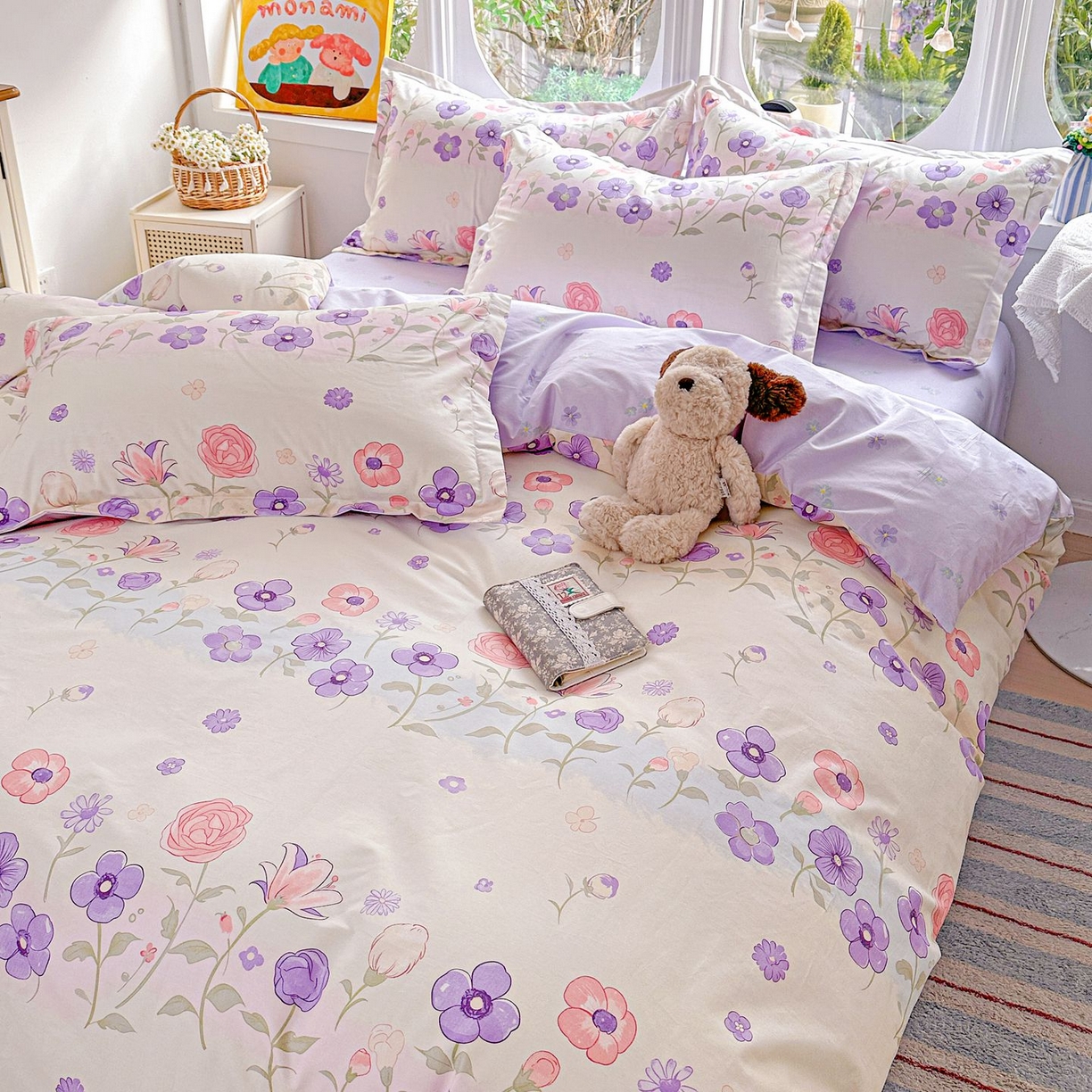 91家纺网 家纺一手货源 找家纺 （总）恩泽家纺 2026新款13372ins全棉印花四件套单品系列-四件套