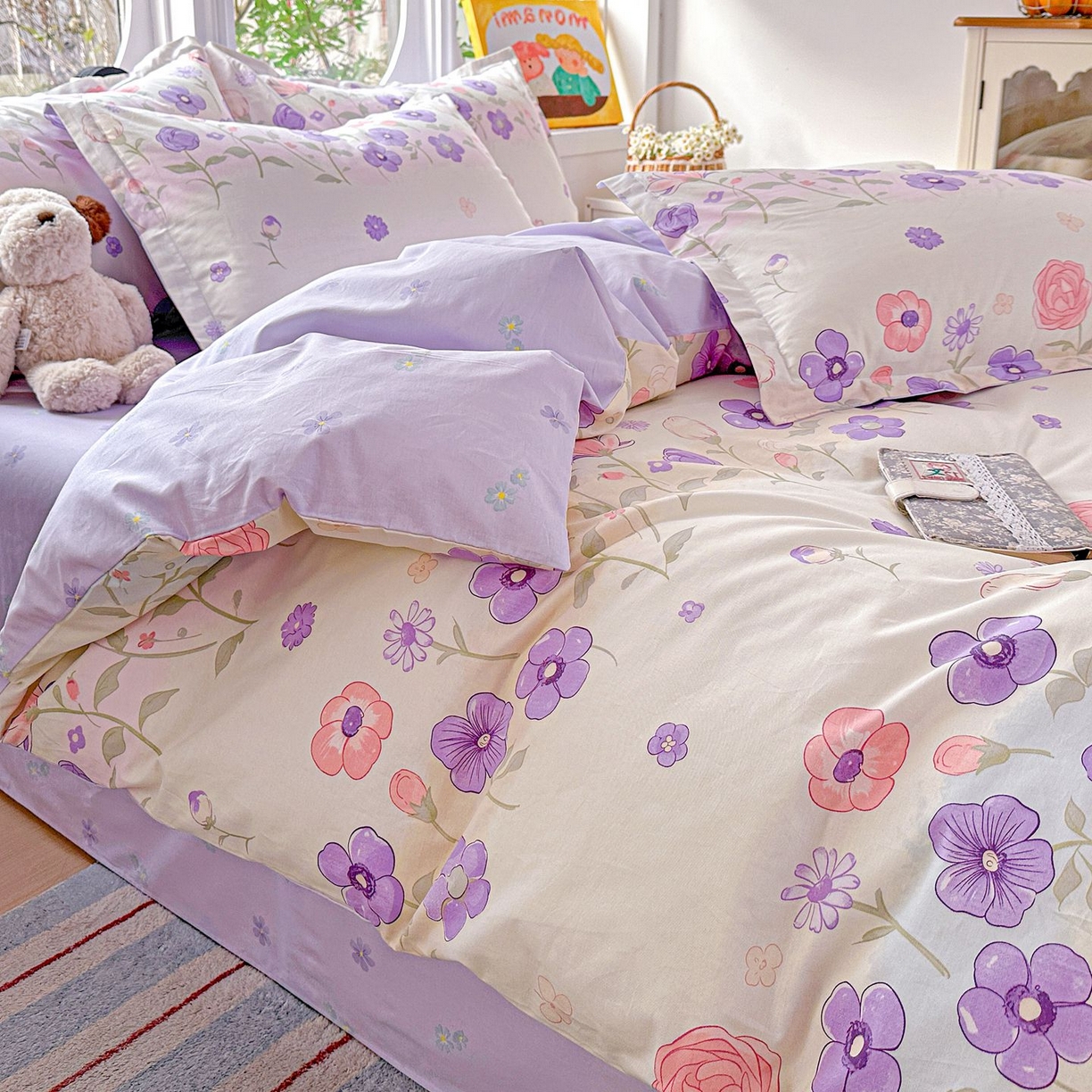 91家纺网 家纺一手货源 找家纺 （总）恩泽家纺 2026新款13372ins全棉印花四件套单品系列-四件套