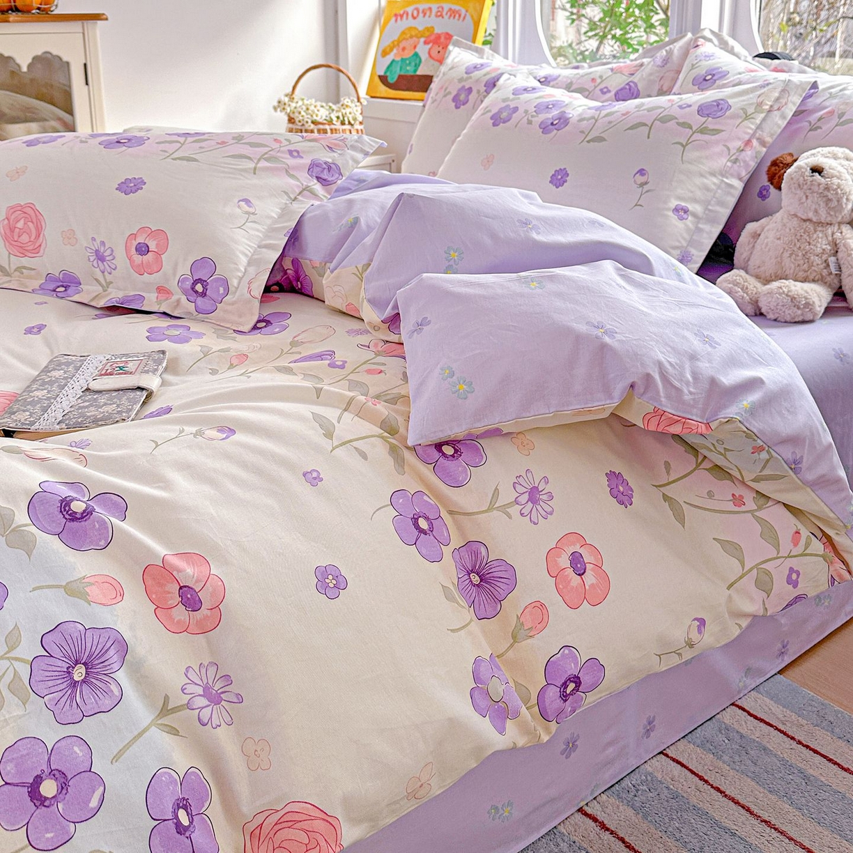 91家纺网 家纺一手货源 找家纺 （总）恩泽家纺 2026新款13372ins全棉印花四件套单品系列-四件套