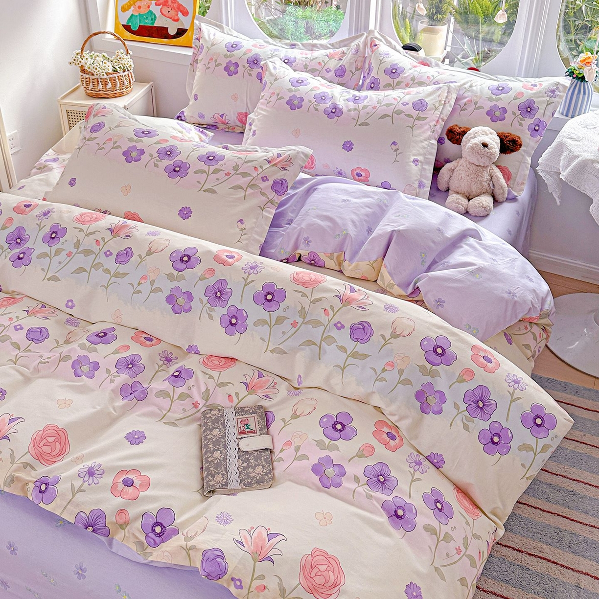 91家纺网 家纺一手货源 找家纺 （总）恩泽家纺 2026新款13372ins全棉印花四件套单品系列-四件套