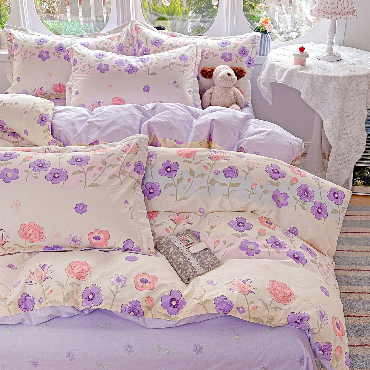 91家纺网 家纺一手货源 找家纺 （总）恩泽家纺 2026新款13372ins全棉印花四件套单品系列-四件套