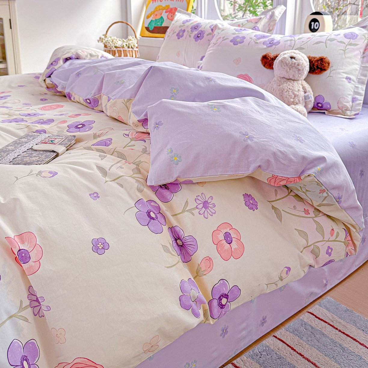 91家纺网 家纺一手货源 找家纺 （总）恩泽家纺 2026新款13372ins全棉印花四件套单品系列-四件套