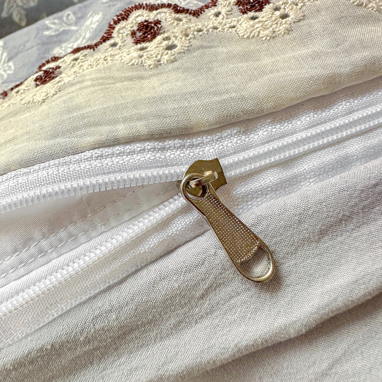 91家纺网 家纺一手货源 找家纺 韩秀家纺 2026新款A类纺棉四件套全棉花边古法水洗棉法式蕾丝花边四件套 瑰丽庄园