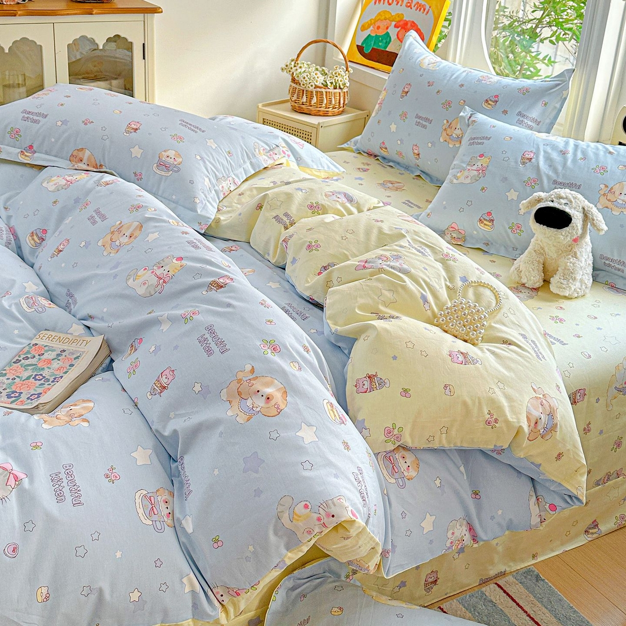 91家纺网 家纺一手货源 找家纺 （总）恩泽家纺 2026新款13372ins全棉印花四件套单品系列-四件套