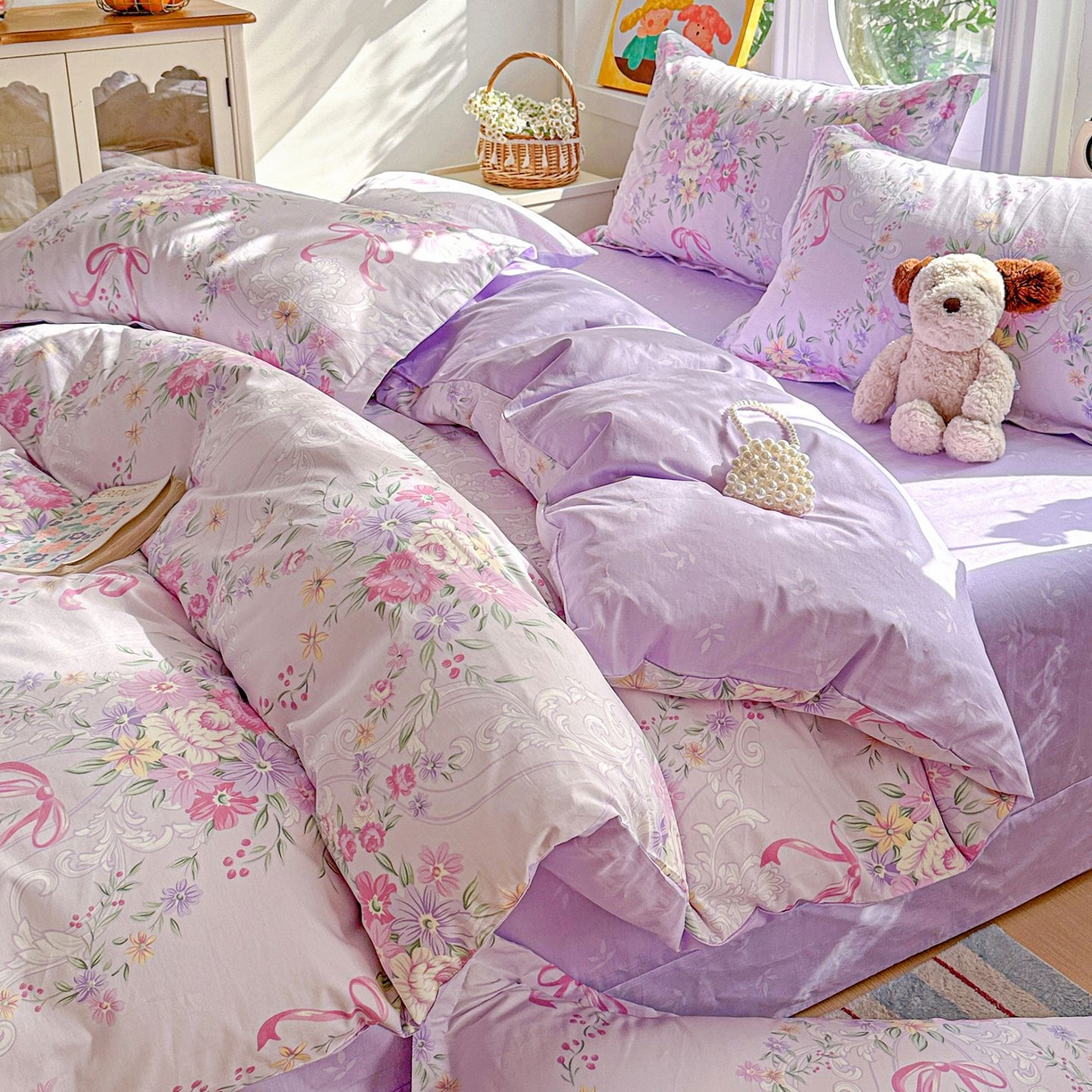 91家纺网 家纺一手货源 找家纺 （总）恩泽家纺 2026新款13372ins全棉印花四件套单品系列-四件套