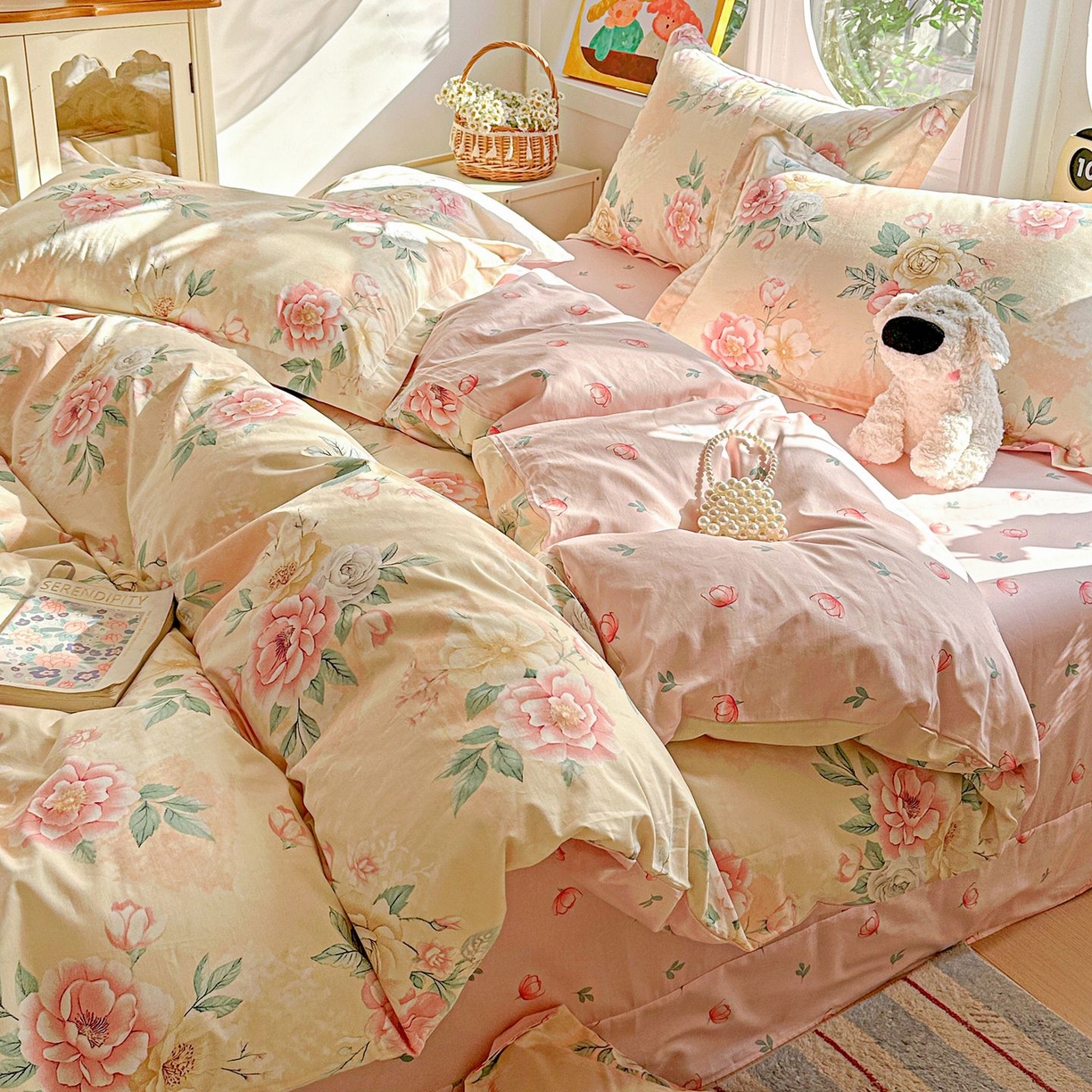 91家纺网 家纺一手货源 找家纺 （总）恩泽家纺 2026新款13372ins全棉印花四件套单品系列-四件套