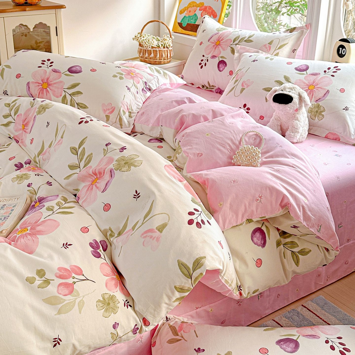 91家纺网 家纺一手货源 找家纺 （总）恩泽家纺 2026新款13372ins全棉印花四件套单品系列-四件套