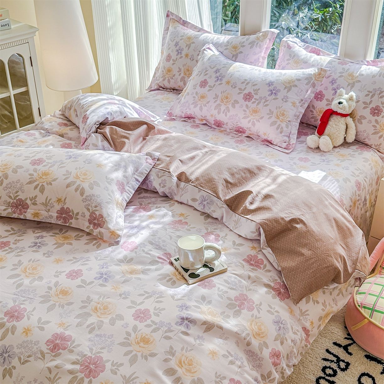 91家纺网 家纺一手货源 找家纺 帛织澜家纺 2026新款A类新疆全棉12868单品印花全棉纯棉被套系列（预留缩水，提供质检报告） 繁花似锦