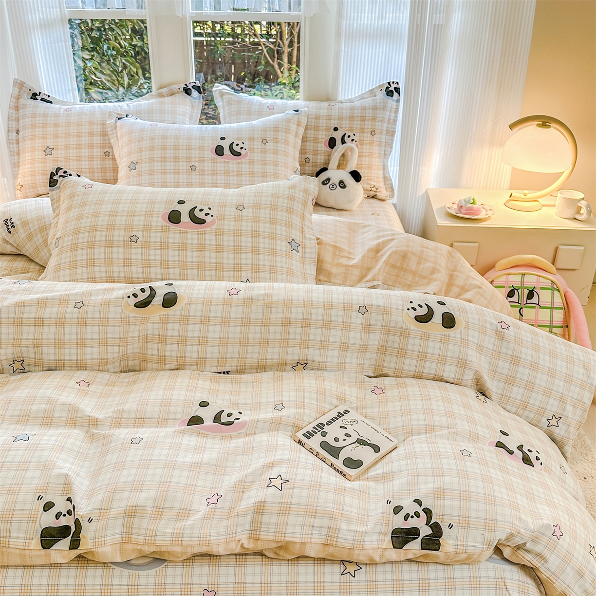 91家纺网 家纺一手货源 找家纺 帛织澜家纺 2026新款A类新疆全棉12868单品印花全棉纯棉被套系列（预留缩水，提供质检报告） 星空熊猫