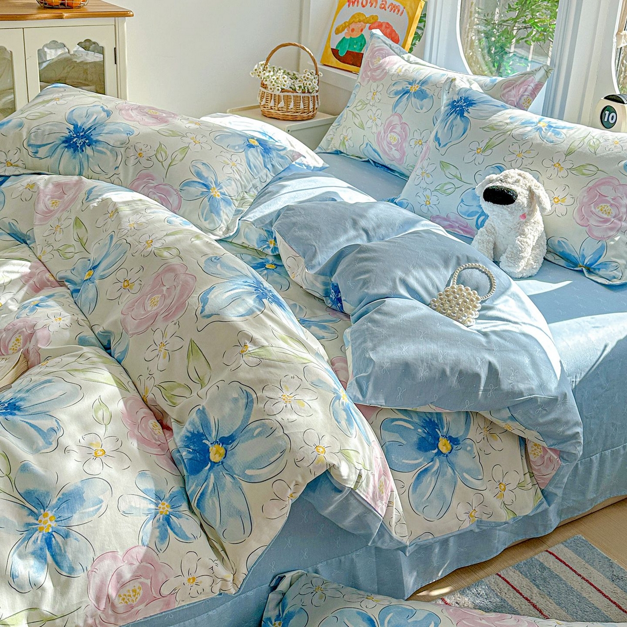 91家纺网 家纺一手货源 找家纺 （总）恩泽家纺 2026新款13372ins全棉印花四件套单品系列-四件套