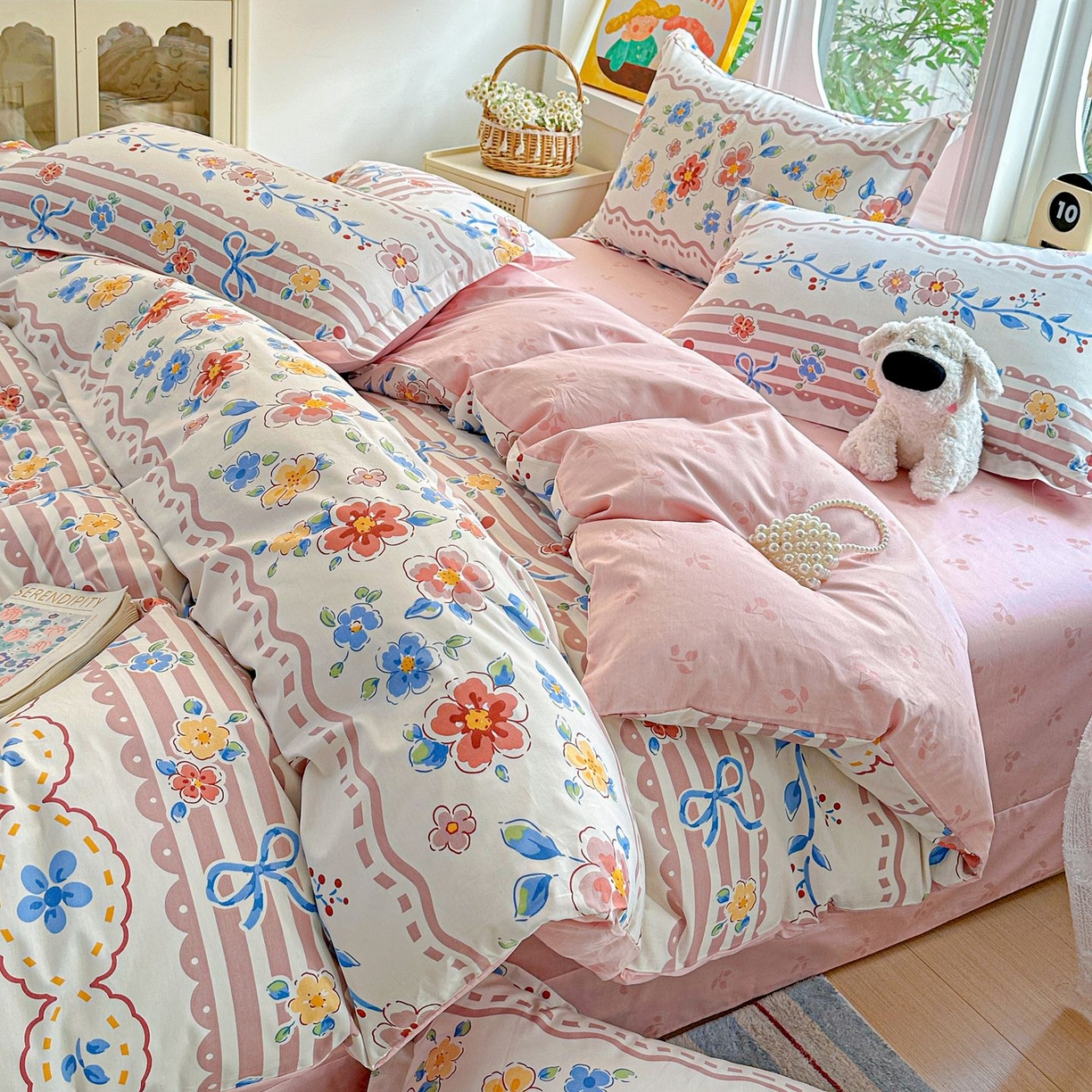 91家纺网 家纺一手货源 找家纺 （总）恩泽家纺 2026新款13372ins全棉印花四件套单品系列-四件套