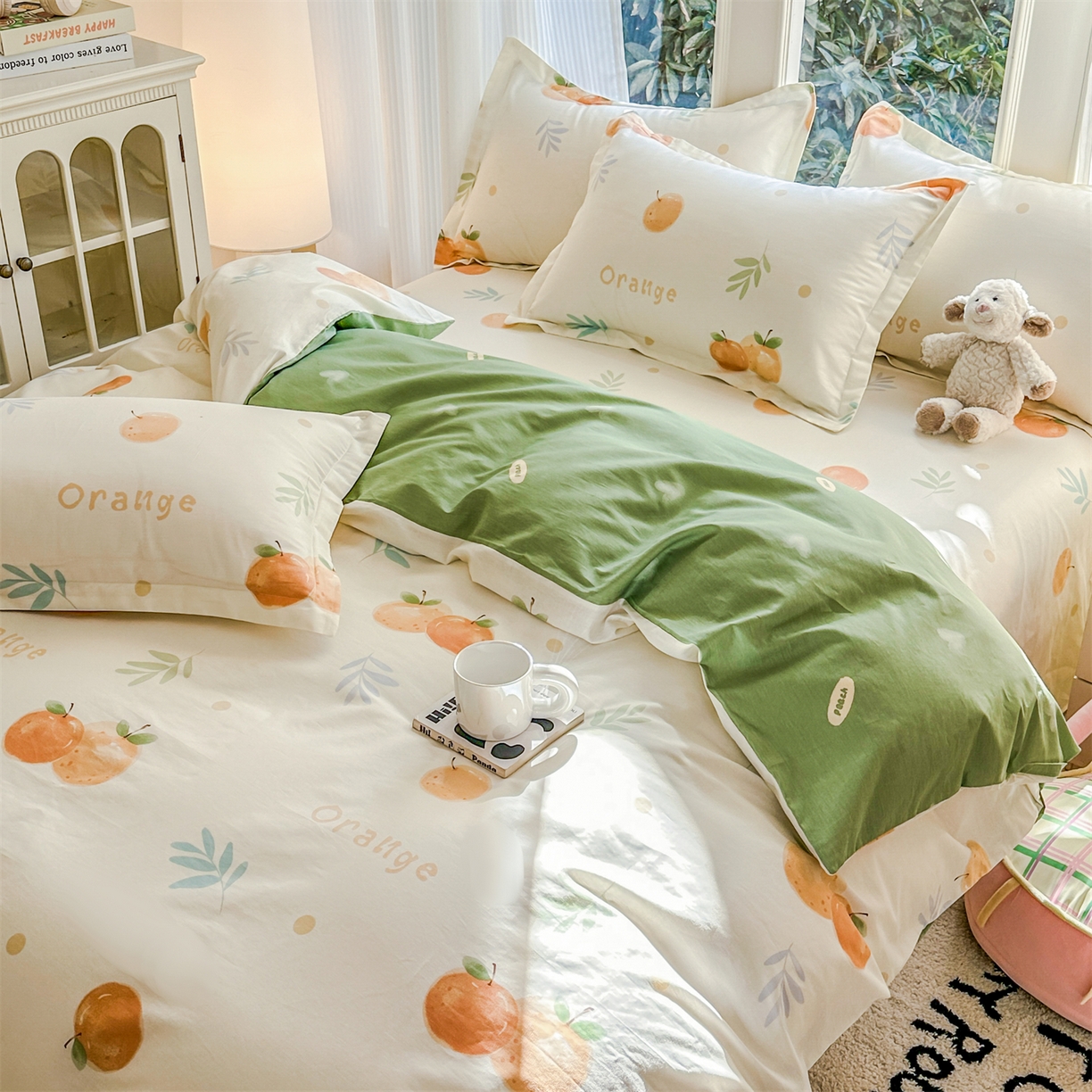 91家纺网 家纺一手货源 找家纺 帛织澜家纺 2026新款A类新疆全棉12868单品印花全棉纯棉被套系列（预留缩水，提供质检报告） 鲜橙多