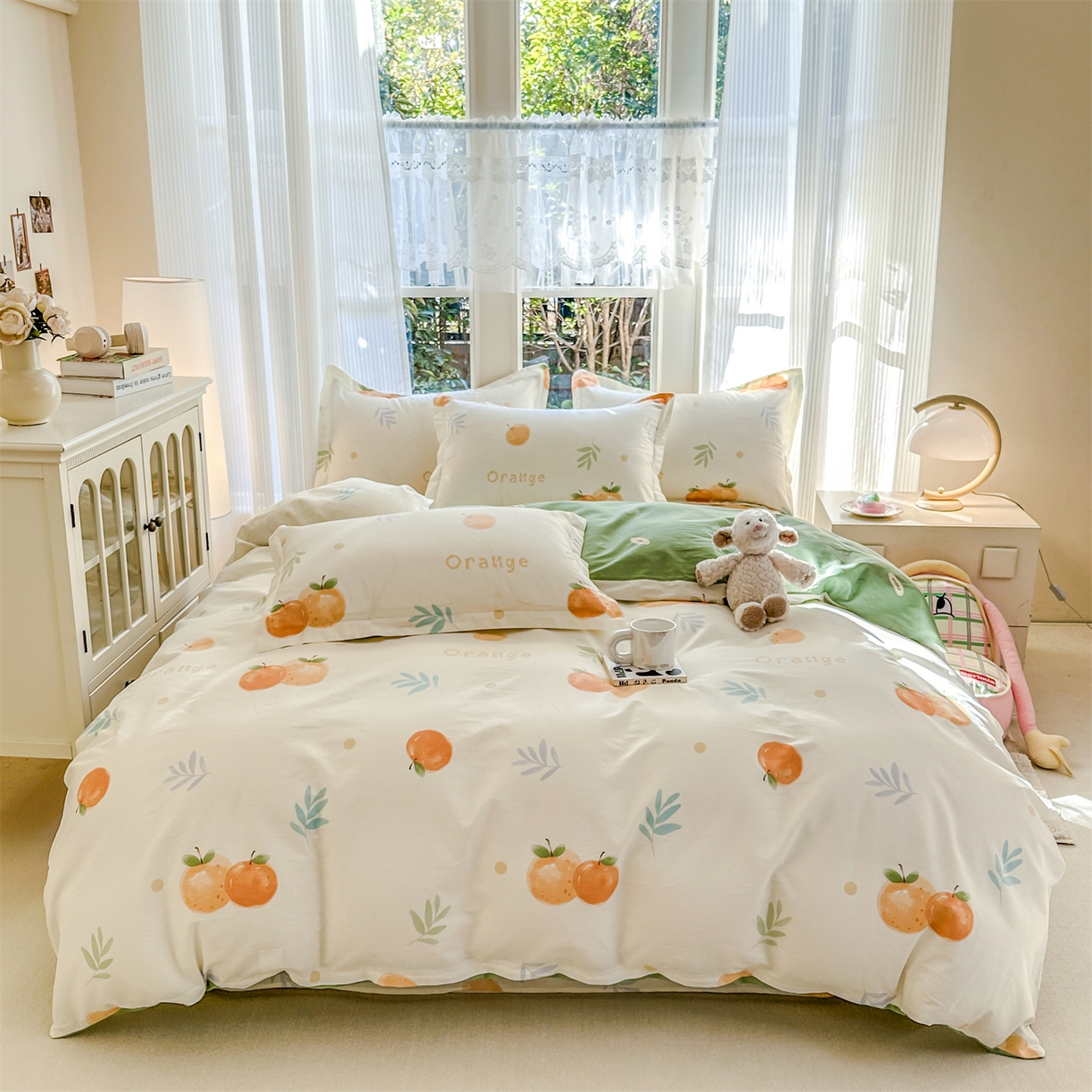 91家纺网 家纺一手货源 找家纺 帛织澜家纺 2026新款A类新疆全棉12868单品印花全棉纯棉被套系列（预留缩水，提供质检报告） 鲜橙多