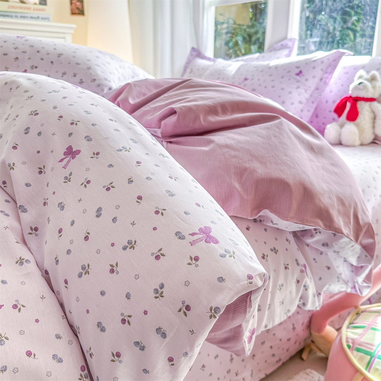 91家纺网 家纺一手货源 找家纺 帛织澜家纺 2026新款A类新疆全棉12868单品印花全棉纯棉被套系列（预留缩水，提供质检报告） 童话花町