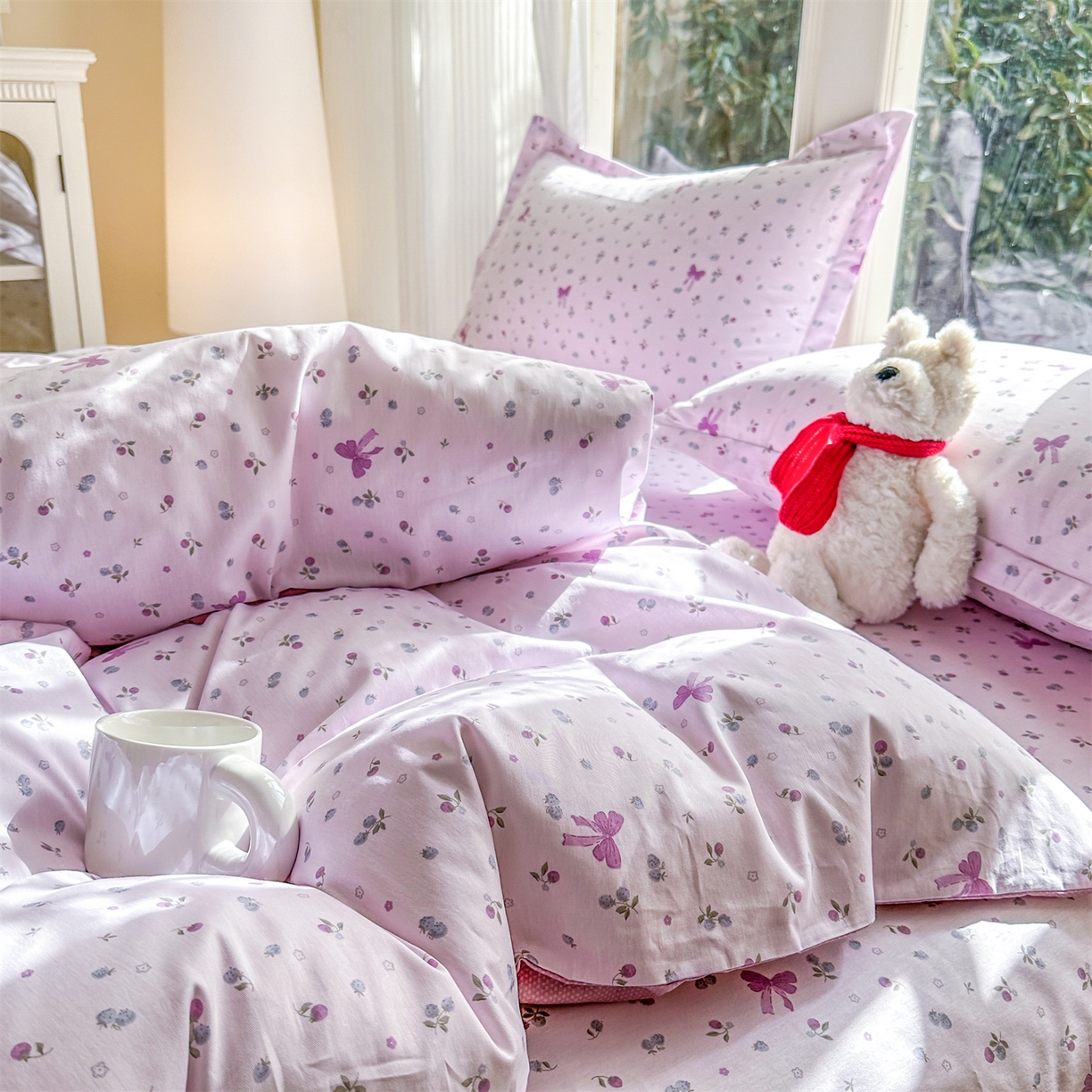 91家纺网 家纺一手货源 找家纺 帛织澜家纺 2026新款A类新疆全棉12868单品印花全棉纯棉被套系列（预留缩水，提供质检报告） 童话花町