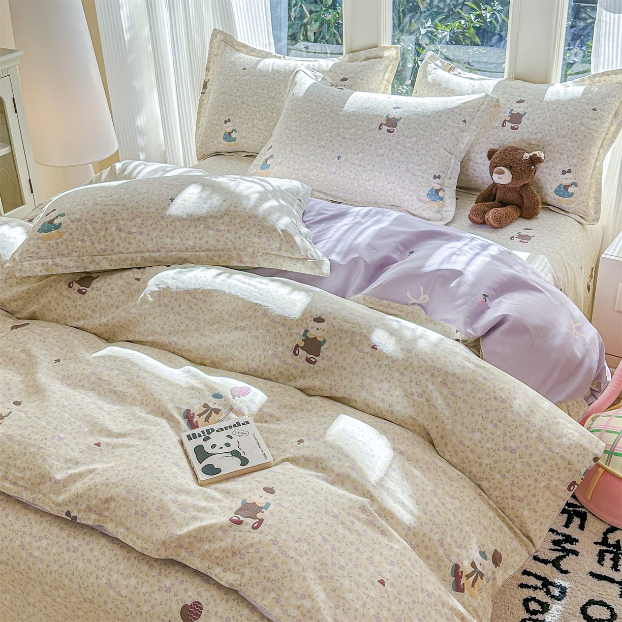 91家纺网 家纺一手货源 找家纺 帛织澜家纺 2026新款A类新疆全棉12868单品印花全棉纯棉被套系列（预留缩水，提供质检报告） 碎花学院