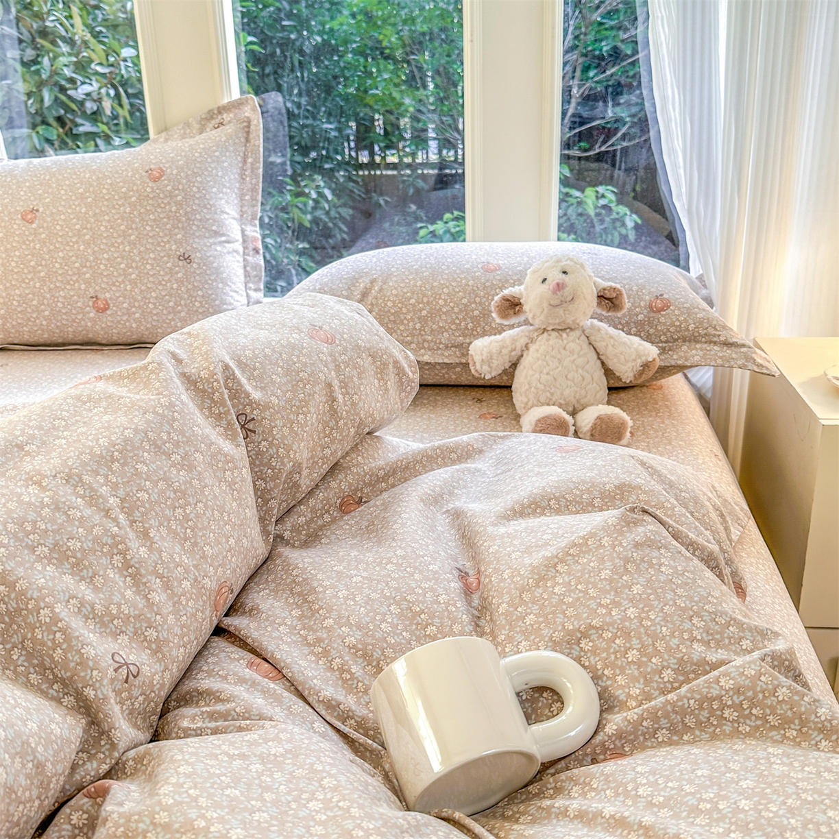 91家纺网 家纺一手货源 找家纺 帛织澜家纺 2026新款A类新疆全棉12868单品印花全棉纯棉被套系列（预留缩水，提供质检报告） 碎花拾影