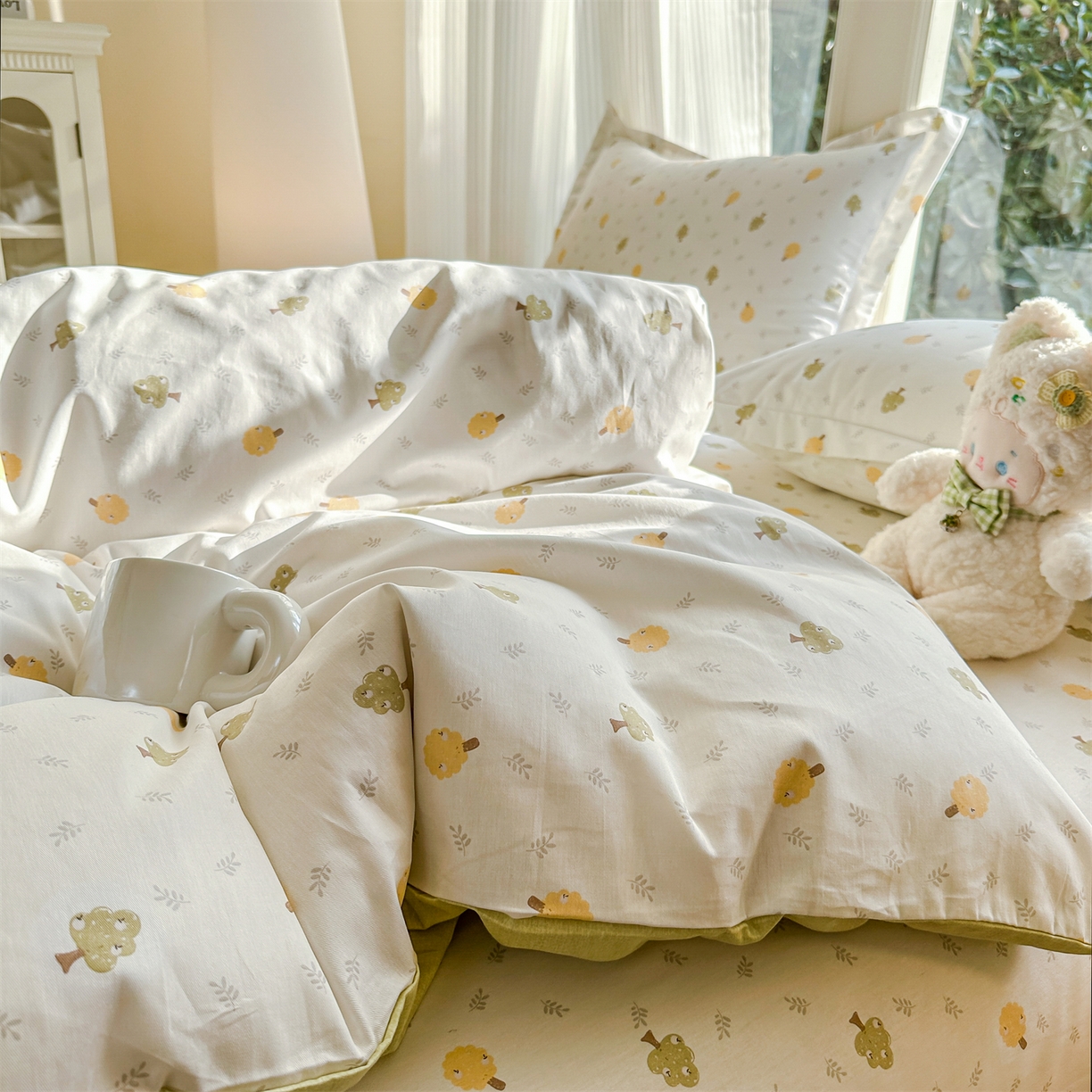 91家纺网 家纺一手货源 找家纺 帛织澜家纺 2026新款A类新疆全棉12868单品印花全棉纯棉被套系列（预留缩水，提供质检报告） 树拾光