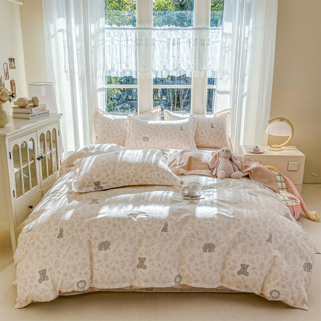 91家纺网 家纺一手货源 找家纺 帛织澜家纺 2026新款A类新疆全棉12868单品印花全棉纯棉被套系列（预留缩水，提供质检报告） 森林小镇