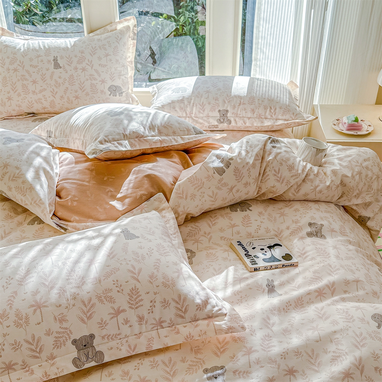 91家纺网 家纺一手货源 找家纺 帛织澜家纺 2026新款A类新疆全棉12868单品印花全棉纯棉被套系列（预留缩水，提供质检报告） 森林小镇
