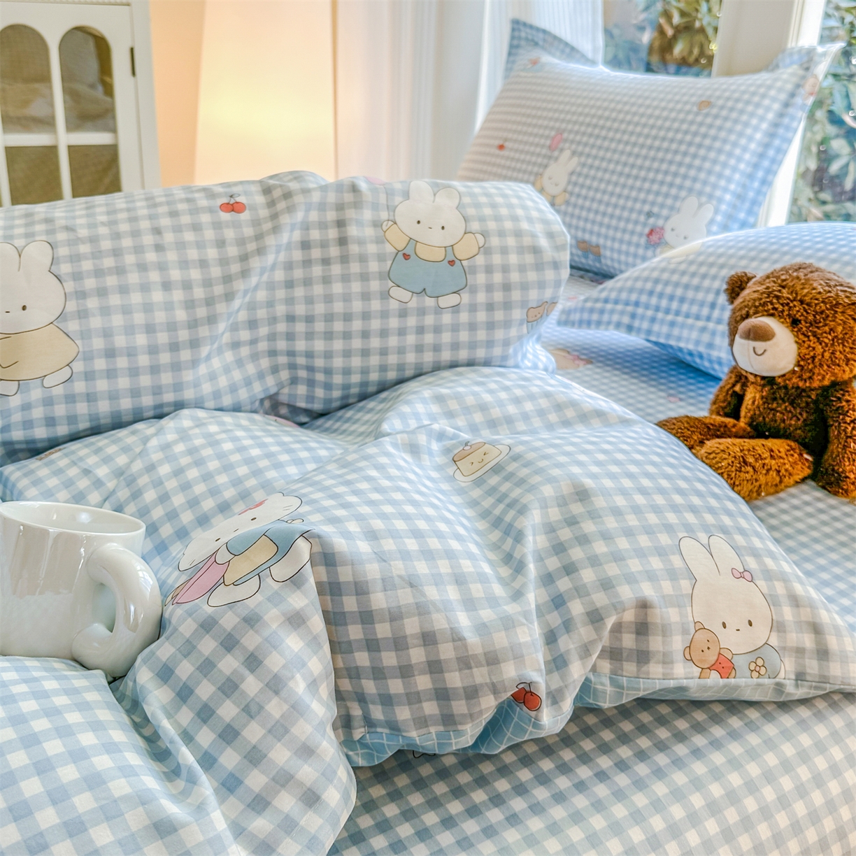 91家纺网 家纺一手货源 找家纺 帛织澜家纺 2026新款A类新疆全棉12868单品印花全棉纯棉被套系列（预留缩水，提供质检报告） 萌友聚会