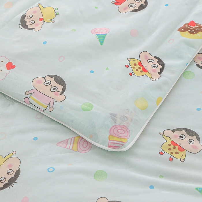 91家纺网 家纺一手货源 找家纺 亚龙工厂店 2026春夏新款网销直播爆款冰皮小凉被印花款夏被 蜡笔小新