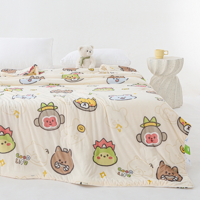 91家纺网 家纺一手货源 找家纺 亚龙工厂店 2026春夏新款网销直播爆款冰皮小凉被印花款夏被 瑞迪